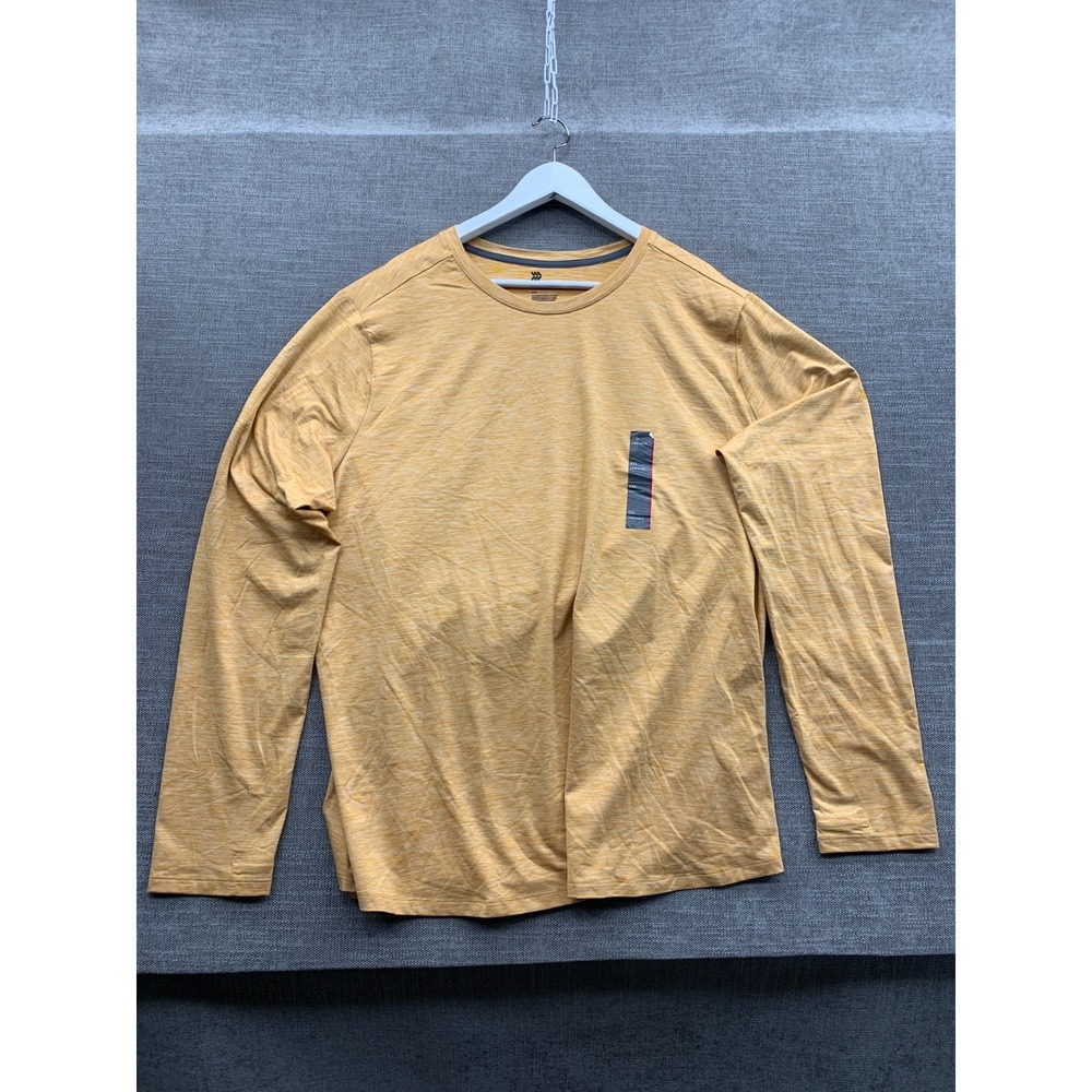 All In Motion Performance Shirt Mens 2XL Heather Yellow Athletic Gym Training